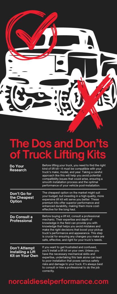 The Dos and Don’ts of Truck Lifting Kits