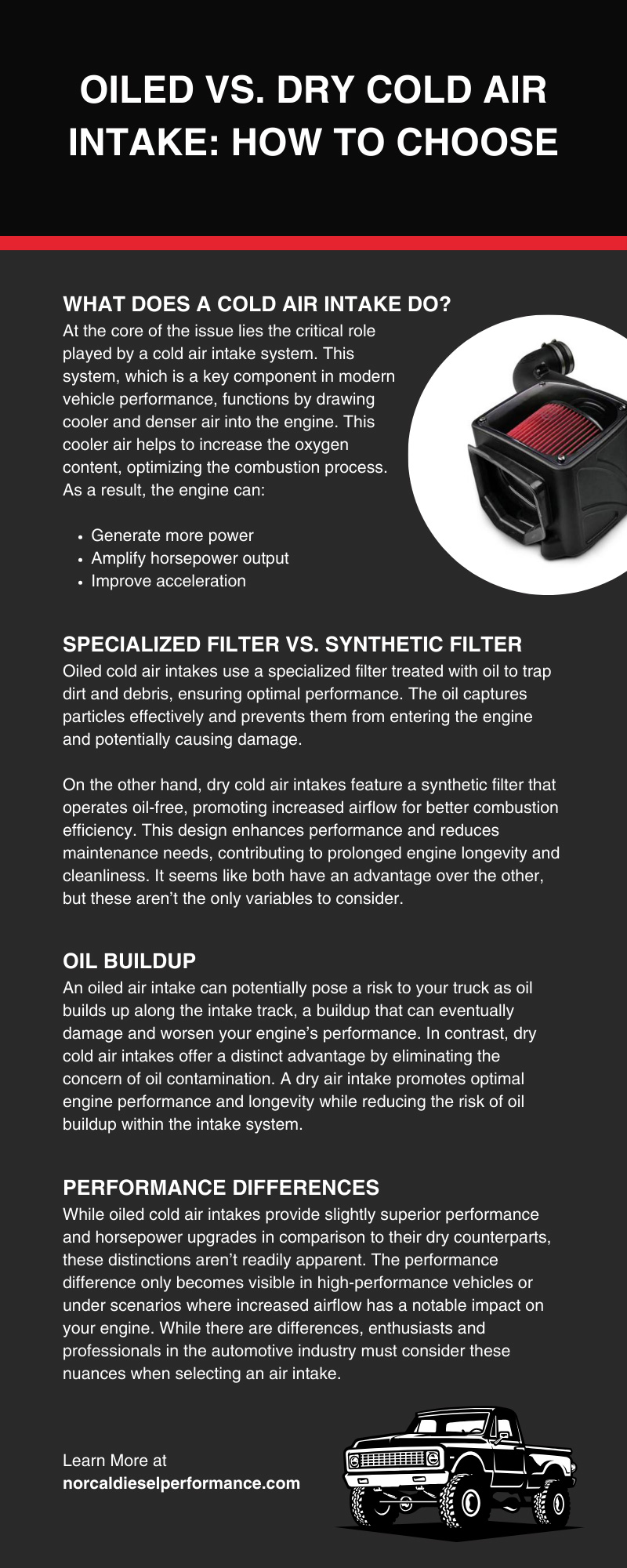 Oiled vs. Dry Cold Air Intake: How To Choose