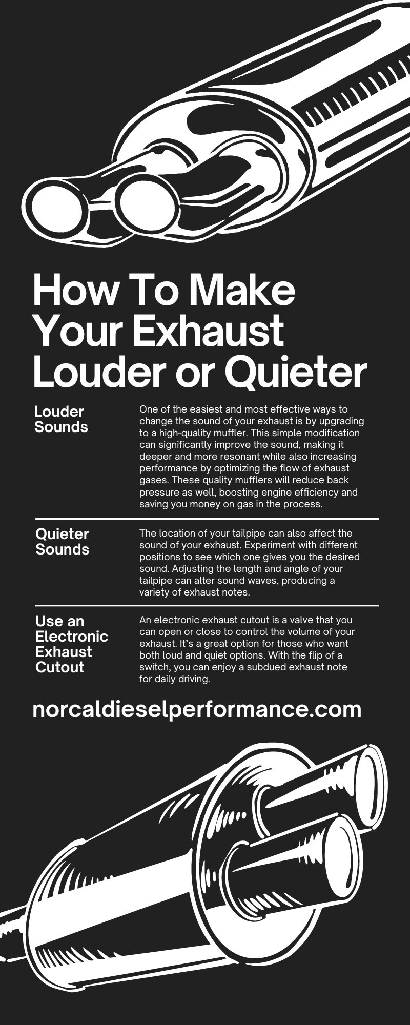 How To Make Your Exhaust Louder or Quieter