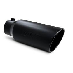 MBRP Exhaust - MBRP Exhaust Tip, 7" O.D., Rolled End, 5" inlet 18" in length, Black Coated T5127BLK
