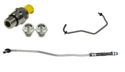 Norcal Diesel Performance Parts - Turbocharger Coolant / Oil Jiffy Fitting Kit with Lines for 11-14 Ford Powerstroke Diesel 6.7L