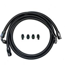Full Send Diesel - 03-07 Dodge Cummins Mishimoto Transmission Cooler Line Kit Black Braided Full Send Diesel Bypass Heat Exchanger