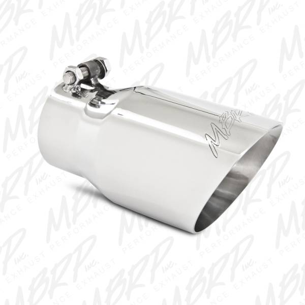 MBRP Exhaust - MBRP Exhaust Tip, 4 O.D., Dual Wall Angled, 3 inlet, 8 length, T304, T5122