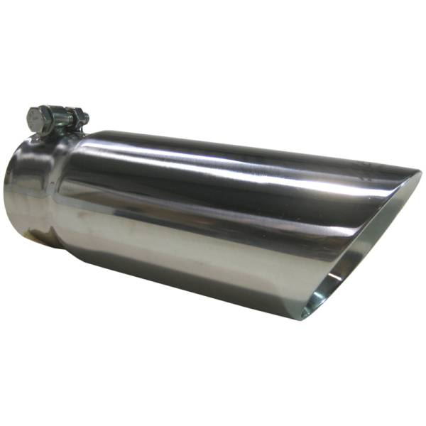 MBRP Exhaust - MBRP Exhaust Tip, 3 1/2" O.D. Dual Wall, Angled End, 3" Inlet, 12" length, T304 Stainless Steel, T5114