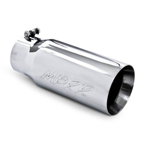 MBRP Exhaust - MBRP Exhaust Tip, 5" O.D.  Dual Wall Straight  4" inlet  12" length, T304 T5049