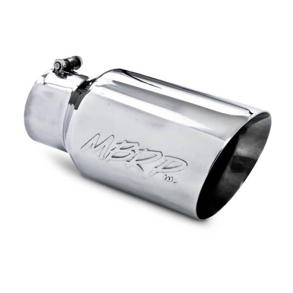 MBRP Exhaust - MBRP Exhaust Tip, 6" O.D. Dual Wall Angled  4" inlet  12" length, T304 T5072