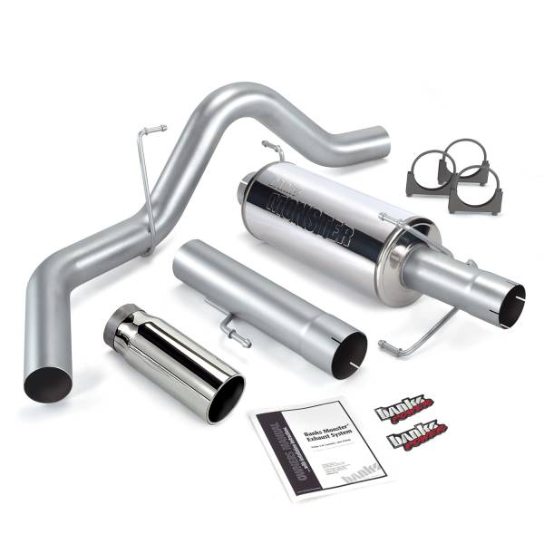 Banks Power - Banks Power Monster Exhaust System, Single Exit, Chrome Round Tip 48700