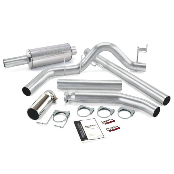 Banks Power - Banks Power Monster Exhaust System, Single Exit, Chrome Round Tip 48636