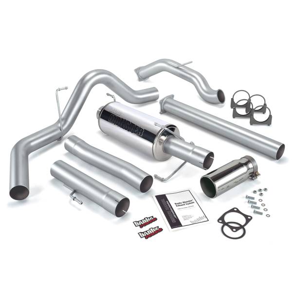 Banks Power - Banks Power Monster Exhaust System, Single Exit, Chrome Round Tip 48640