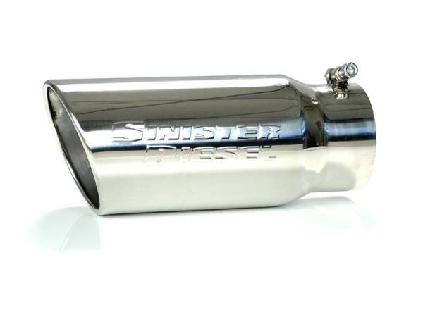Sinister Diesel - Sinister Diesel Polished 304 Stainless Steel Exhaust Tip (4" to 5")
