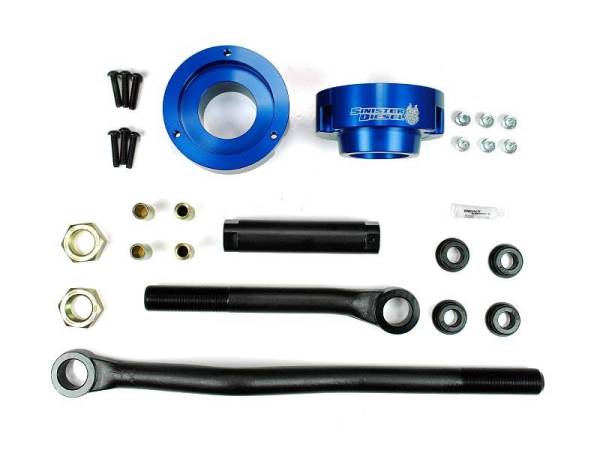 Sinister Diesel - Sinister Diesel Adjustable Track Bar and Leveling Kit for Dodge Cummins 2003-2012 4WD (Blue)