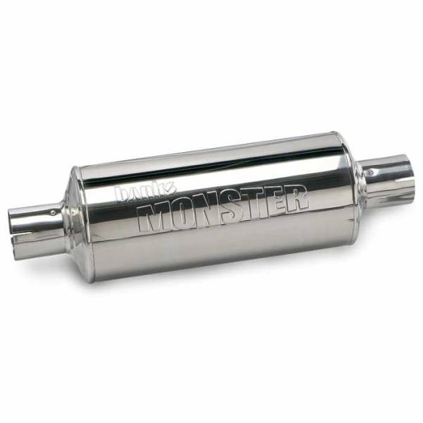 Banks Power - Banks Power Stainless Steel Exhaust Muffler, 4 inch Inlet and Outlet with hardware 53509
