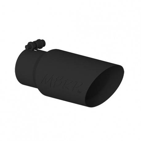 MBRP Exhaust - MBRP Exhaust Tip, 4" O.D., Dual Wall Angled, 3" inlet, 10" length, Black, T5156BLK