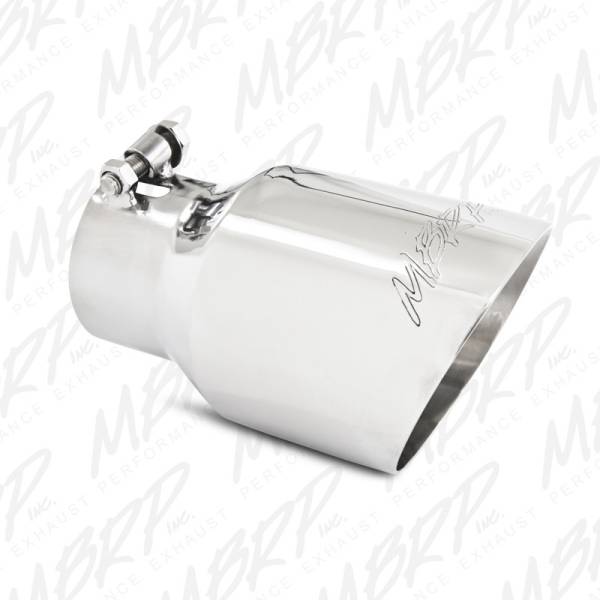 MBRP Exhaust - MBRP Exhaust Tip, 4" O.D., Dual Wall Angled, 3" inlet, 8" length T304, T5151