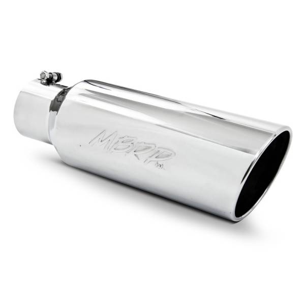 MBRP Exhaust - MBRP Exhaust Tip, 6" O.D., Rolled end, 4" inlet 18" in length, T304 T5130
