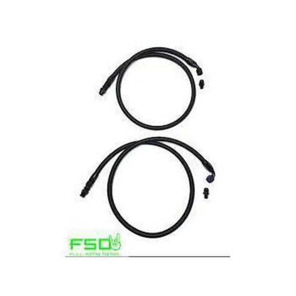 Full Send Diesel - Full Send Diesel FSD-50-B Factory Replacement Transmission Line Kit Bypassing the Heat Exchanger Black Braided Fits 2010-2012 Dodge Cummins
