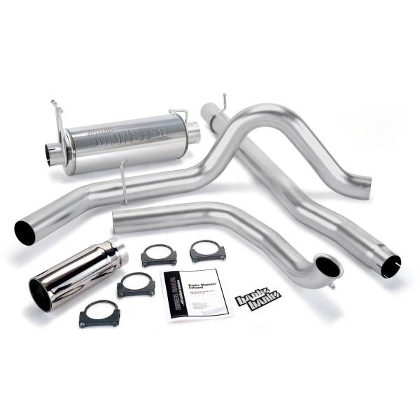 Banks Power - Monster Exhaust System Single Exit Chrome Round Tip 00-03 Ford 7.3L Excursion Banks Power
