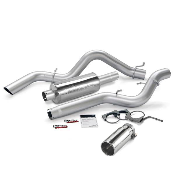 Banks Power - Monster Exhaust System Single Exit Chrome Round Tip 06-07 Chevy 6.6L ECSB Banks Power
