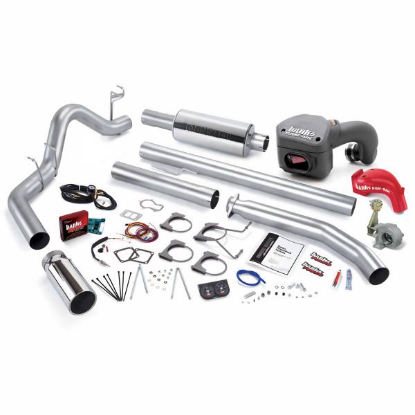 Banks Power - PowerPack Bundle Complete Power System W/Single Exit Exhaust Chrome Tip 98.5-00 Dodge 5.9L Extended Cab Banks Power