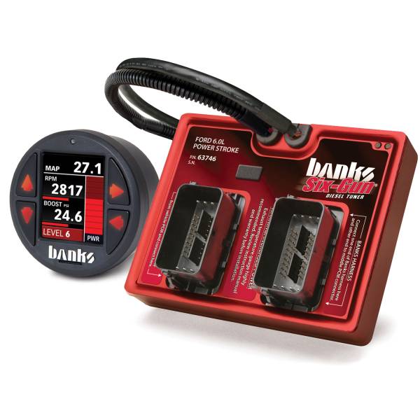 Banks Power - Six-Gun Diesel Tuner with Banks iDash 1.8 Super Gauge for use with 2003-2007 Ford 6.0 Truck/2003-2005 Excursion
