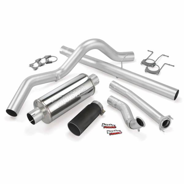 Banks Power - Monster Exhaust System Single Exit Black Tip 94-97 Ford 7.3L CCLB Banks Power