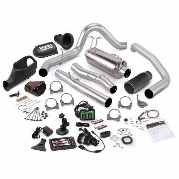 Banks Power - Stinger Bundle Power System W/Single Exit Exhaust Black Tip 5 Inch Screen 03-06 Ford 6.0L Excursion Banks Power