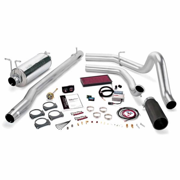 Banks Power - Stinger Bundle Power System W/Single Exit Exhaust Black Tip 99.5 Ford 7.3L F250/F350 Automatic Transmission Banks Power