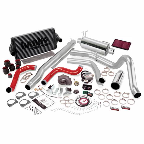 Banks Power - PowerPack Bundle Complete Power System W/Single Exit Exhaust Black Tip 99.5-03 Ford 7.3L F250/F350 Automatic Transmission Banks Power