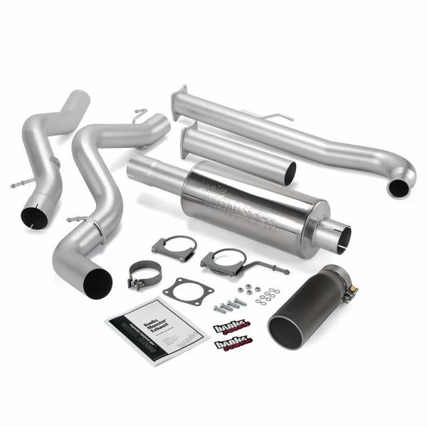 Banks Power - Monster Exhaust System Single Exit Black Tip 01-04 Chevy 6.6L SCLB Banks Power