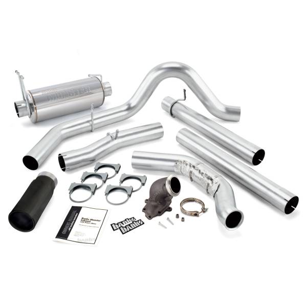 Banks Power - Monster Exhaust System W/Power Elbow Single Exit Black Round Tip 00-03 Ford 7.3L Excursion Banks Power