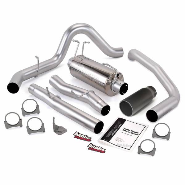 Banks Power - Monster Exhaust System Single Exit Black Round Tip 03-07 Ford 6.0L CCSB Banks Power