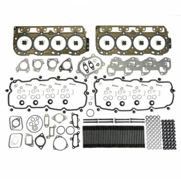 TrackTech Fasteners - TrackTech Complete Top-End Cylinder Head Gasket / Studs Service Kit for 01-04 LB7 Duramax