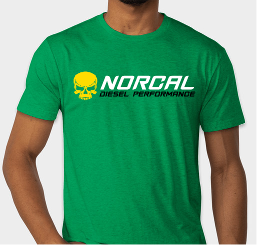 Norcal Diesel Performance Parts - Yellow Skull Logo Green T-Shirt