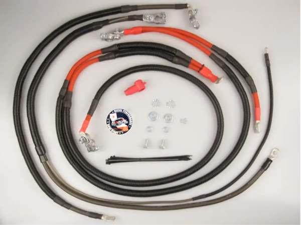 Norcal Diesel Performance Parts - Battery Cable Kit (2/0 AWG) for 2007.5 - 2010 Chevrolet / GMC 6.6L Duramax