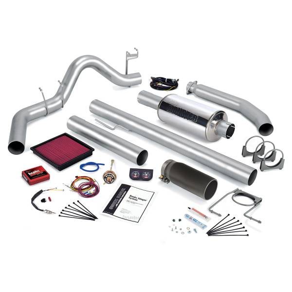 Banks Power - Stinger Bundle Power System W/Single Exit Exhaust Black Tip 98 Dodge 5.9L Extended Cab Banks Power