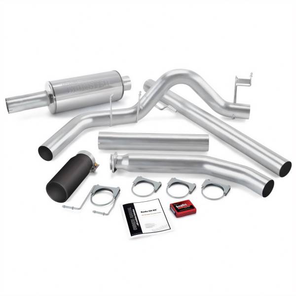 Banks Power - Git-Kit Bundle Power System W/Single Exit Exhaust Black Tip 02 Dodge 5.9L Extended Cab Banks Power
