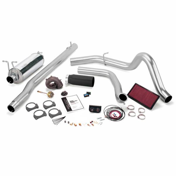 Banks Power - Stinger Plus Bundle Power System W/Single Exit Exhaust Black Tip 99 Ford 7.3L F250/F350 Manual Transmission Banks Power