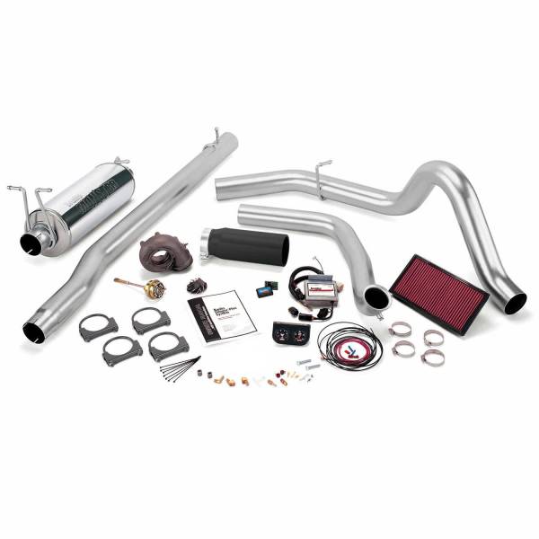 Banks Power - Stinger Plus Bundle Power System W/Single Exit Exhaust Black Tip 99 Ford 7.3L F250/F350 Automatic Transmission Banks Power
