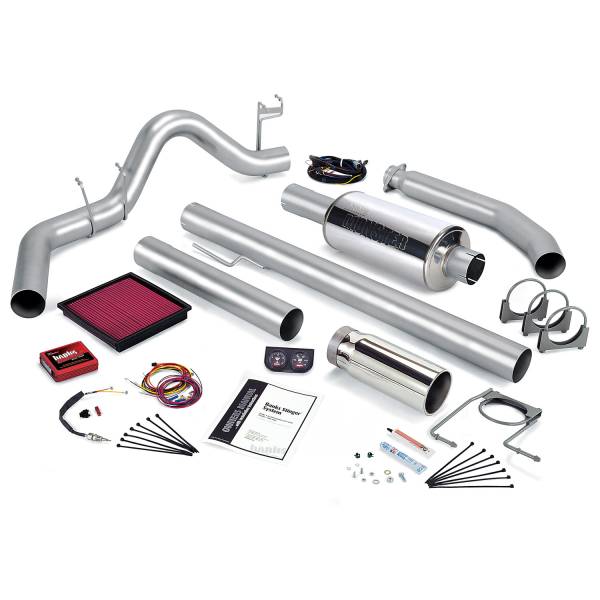 Banks Power - Stinger Bundle Power System W/Single Exit Exhaust Chrome Tip 01 Dodge 5.9L Extended Cab 235hp Banks Power
