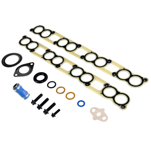 Norcal Diesel Performance Parts - 6.0L EGR Cooler Gasket Set with Blue Hose For 04-07 Ford Powerstroke Diesel