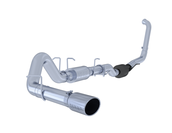 MBRP Exhaust - 4 Inch Turbo Back Single Side Exit Aluminized Steel For 03-07 Ford F-250/350 6.0L Extended Cab/Crew Cab MBRP