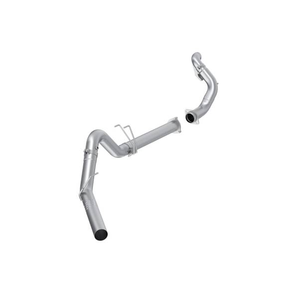MBRP Exhaust - 15-16 Ford F-250/ F-350/ F-450, 6.4L, CC/SC, Armor Lite 4-Inch Filter Back Single Side Exit with Downpipe MBRP