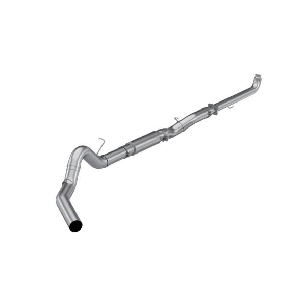 MBRP Exhaust - Aluminized Steel 5 Inch Downpipe Back Single Side Exit 01-04 Silverado/Sierra 2500/3500 6.6L Duramax EC/CC MBRP
