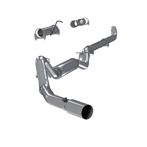 MBRP Exhaust - 4 Inch Single Side Exhaust Pipe T304 Stainless Steel For 01-07 Silverado/Sierra 2500/3500 Duramax Extended/Crew Cab MBRP