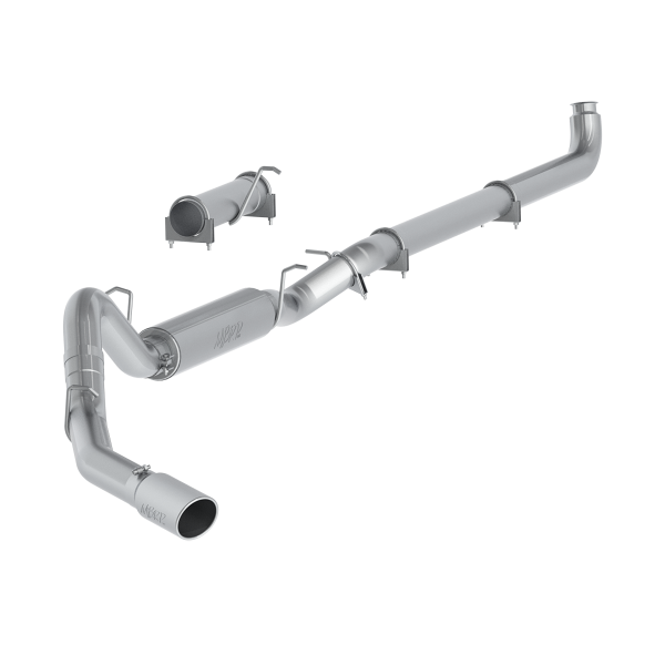 MBRP Exhaust - 4 Inch Single Side Exhaust Pipe Aluminized Steel For 01-07 Silverado/Sierra 2500/3500 Duramax Extended/Crew Cab MBRP