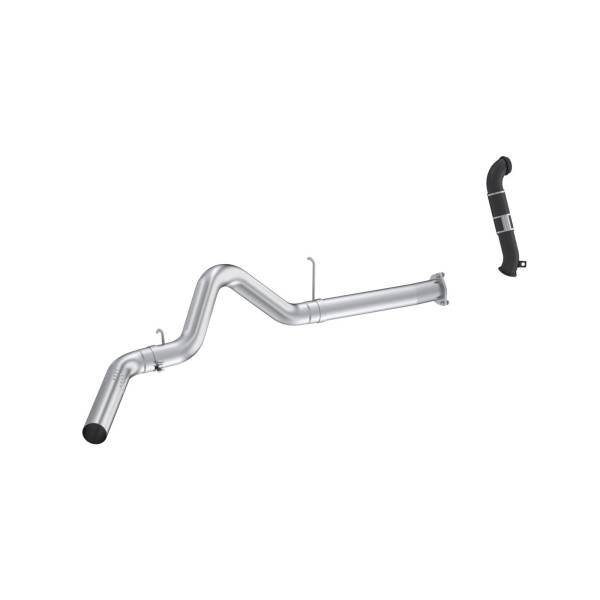 MBRP Exhaust - 07-10 Chevrolet/GMC 2500/3500 EC/CC 6.6L Duramax, Armor Lite 4-Inch Filter-Back Single Side Exit, with Carb Approved Downpipe, MBRP