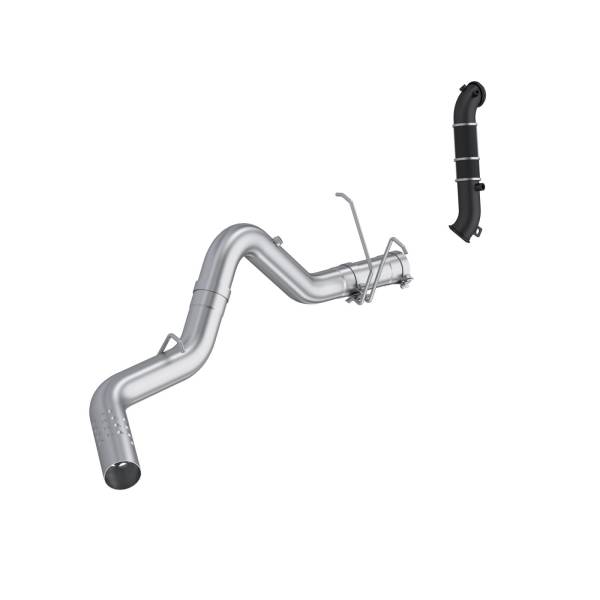 MBRP Exhaust - 11-15 Chevrolet/GMC 2500/3500 EC/CC 6.6L Duramax, Armor Lite 4-Inch Filter-Back Single Side Exit, with Carb Approved Downpipe, MBRP
