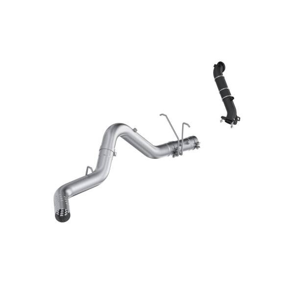 MBRP Exhaust - 15-16 Chevrolet/GMC 2500/3500 EC/CC 6.6L Duramax, Armor Lite 4-Inch Filter-Back Single Side Exit, with Carb Approved Downpipe, MBRP