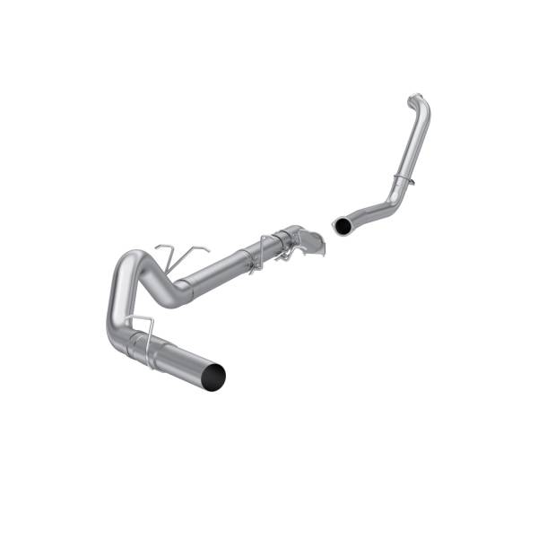 MBRP Exhaust - 03-07 Ford F-250/350 6.0L EC/CC Armor Lite 4 Inch Turbo Back Single Side Exit No Muffler Retains Factory Catalytic Converter MBRP