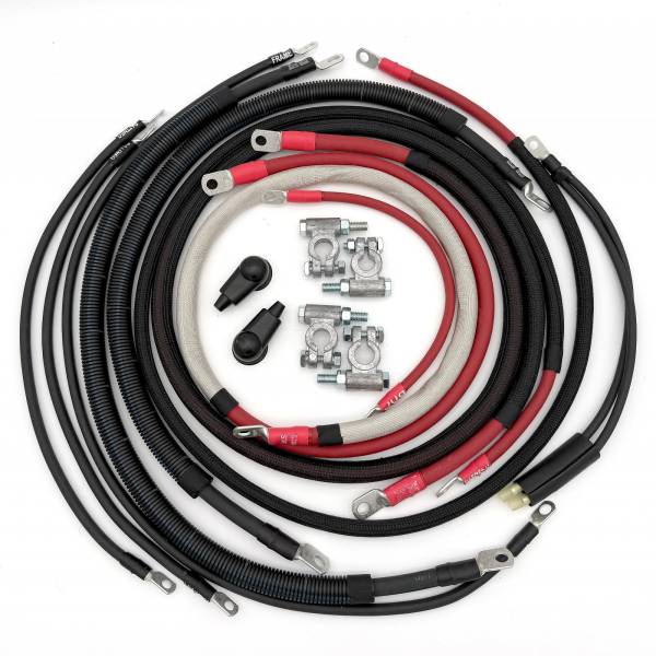 Big7Kits - Dodge Cummins Battery Cable Kit 2/0 Gauge For 1994-1998 Dodge RAM 2500/3500 5.9 Liter Cummins Diesel 2nd Gen Battery Cable Big7Kits